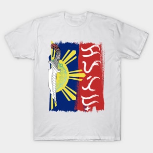 Philippine Flag / Tribal line Art Knife / Baybayin word Kapatid (Sibling) T-Shirt